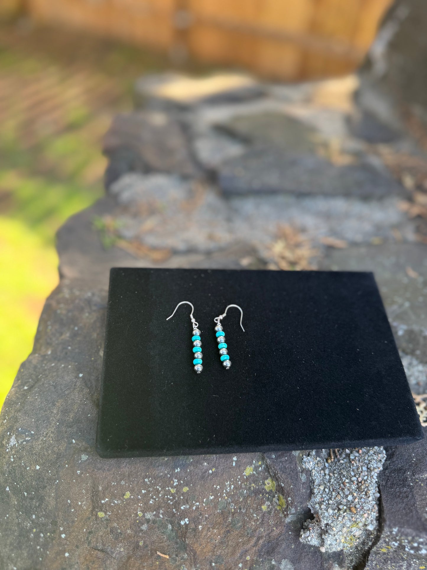 Navajo Pearl & Turquoise Earrings